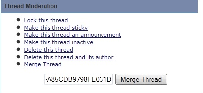 Merge a Thread in the Forums
