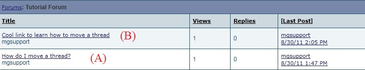 Merge a Thread in the Forums