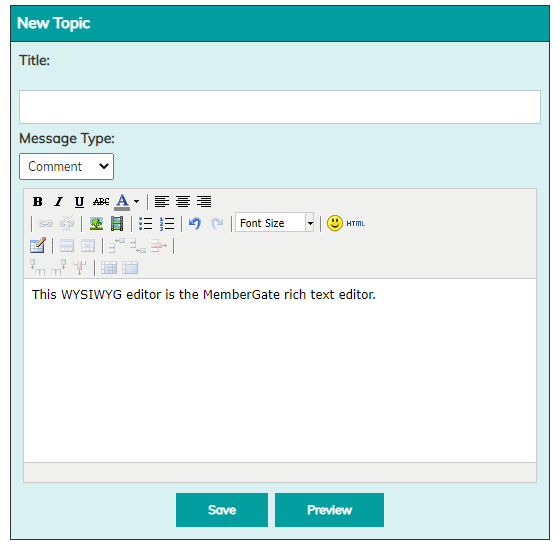 Choose a WYSIWYG Editor in the Forums