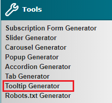 How to Use the Tooltip Generator