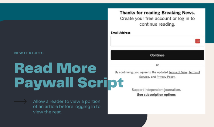 Allow Non-Members to Read Part of an Article Before Hitting the Paywall