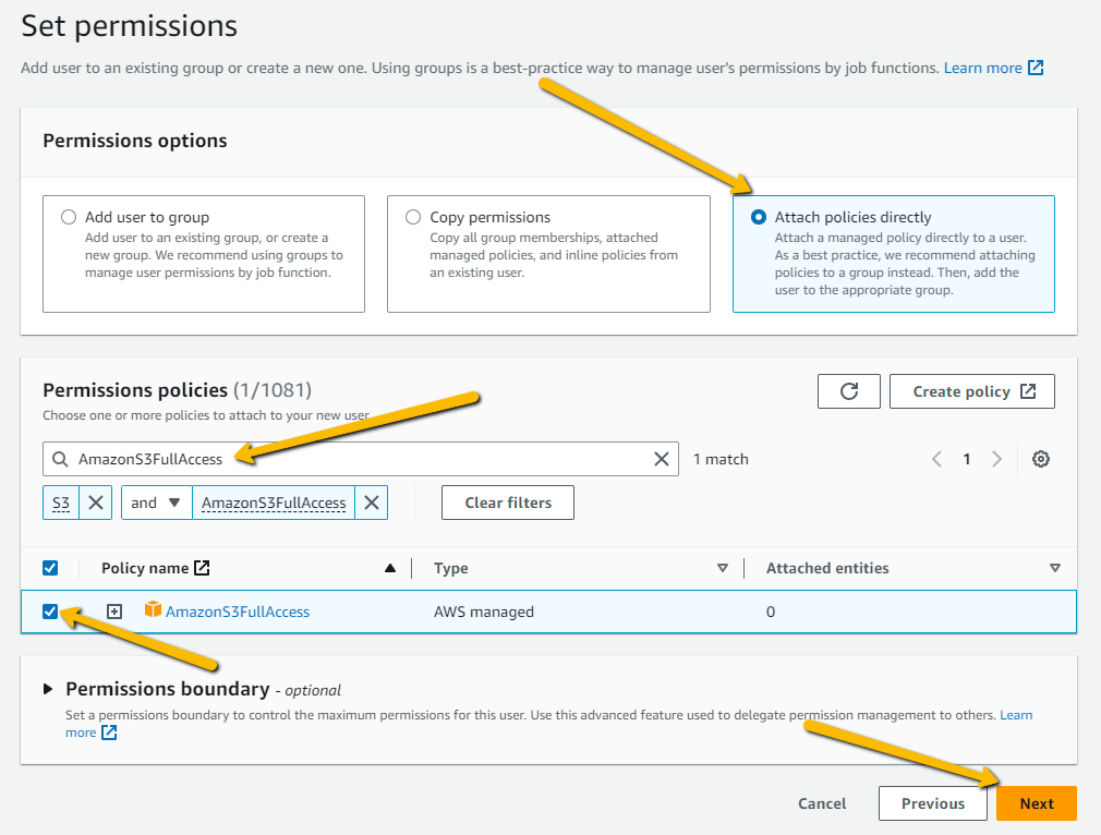 How to Generate Access and Secret Keys for your Amazon S3 Account