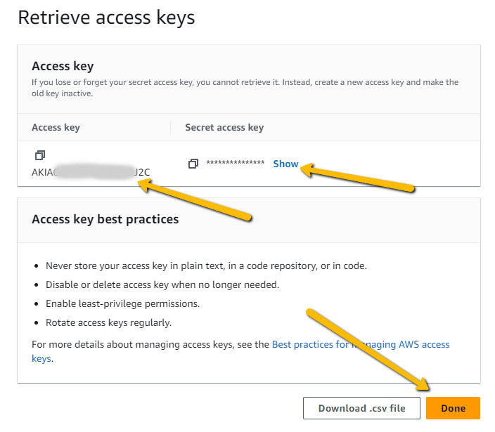 How to Generate Access and Secret Keys for your Amazon S3 Account