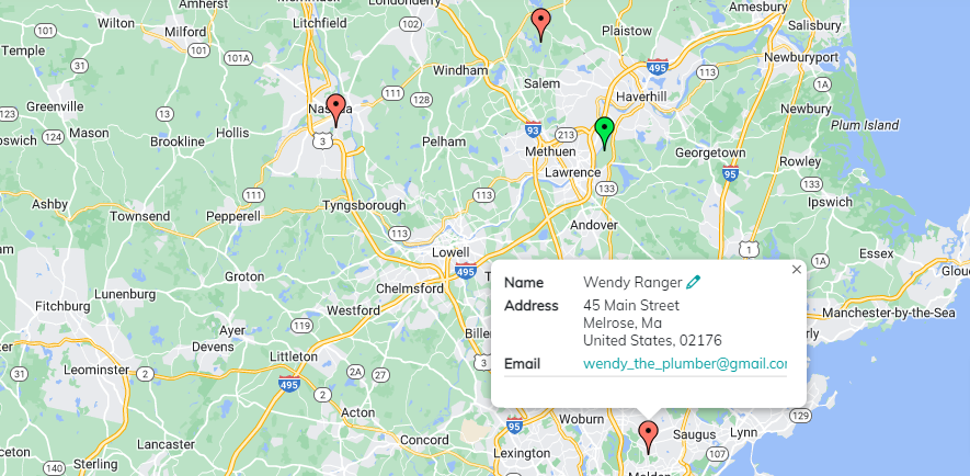 Google Locations Map for Members
