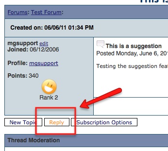 Forum Suggestions