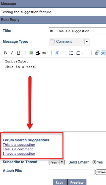 Forum Suggestions