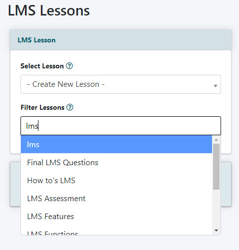 How to Add Lessons to your Learning Management Area