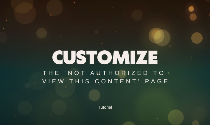 Customize the This Content Page is Currently Unavailable Page