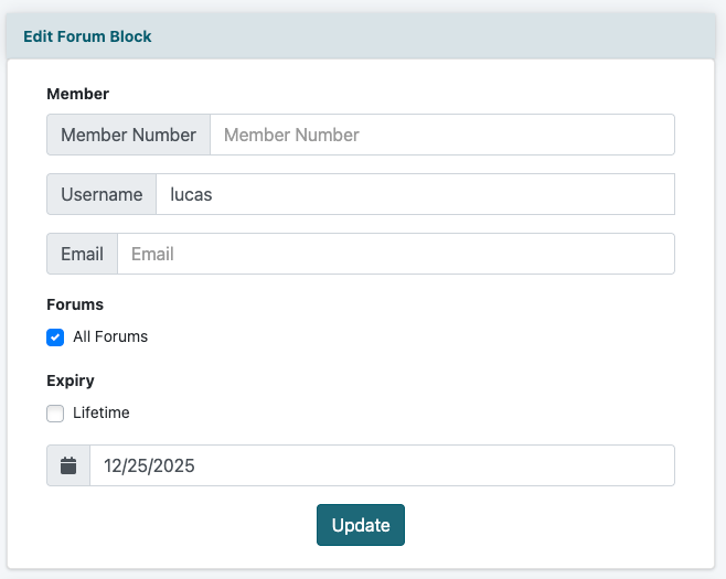 How to Block a Member from the Discussion Forums