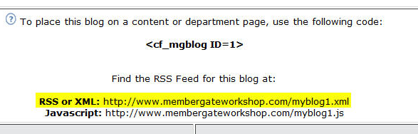 Publish Blog Headlines on the Portal Page