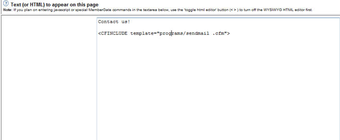 How do I create web mail or contact forms in MemberGate?