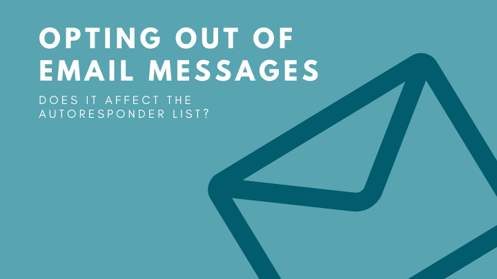 If a member chooses to opt out of emails while signing-up, does this affect my autoresponder service (like AWeber)?