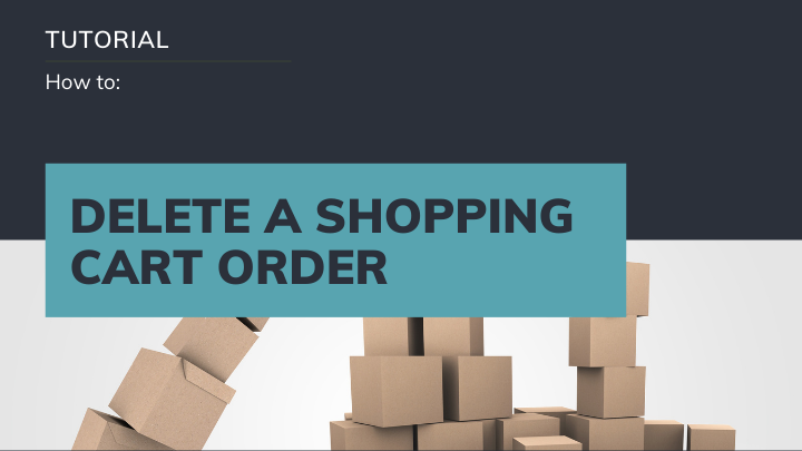 Delete an Order from the Shopping Cart