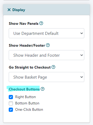 Options for the Buy Button for a Product in the Membergate Shopping Cart