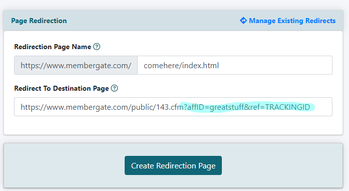 How can I create a Page Redirection with the URL of my choice&##x3f;