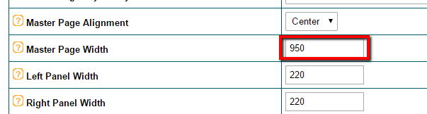 How do I change the width of my site?