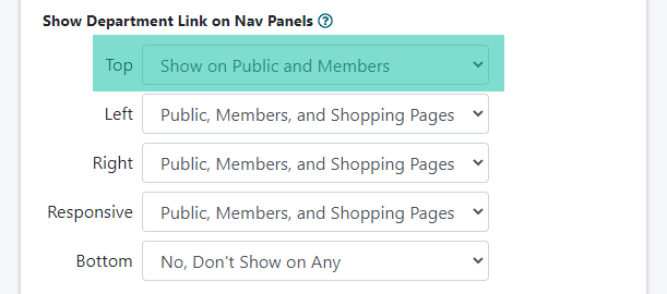 Where do you change the links in the top Nav panel?