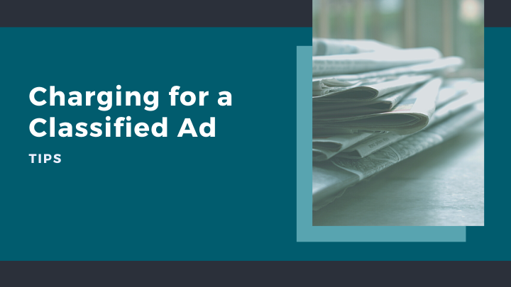 Can the classified ads be setup to charge users to post an ad