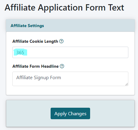 How long is an affiliate cookie active for?