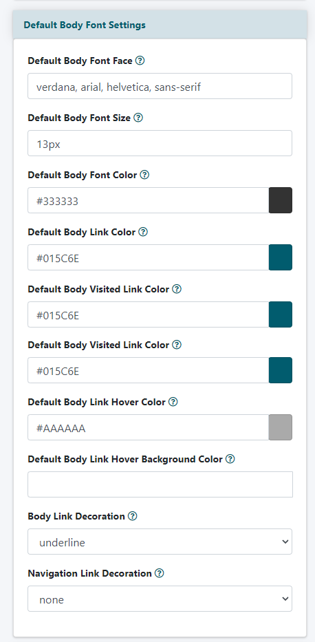 How can I edit the font settings of my site&##x3f;