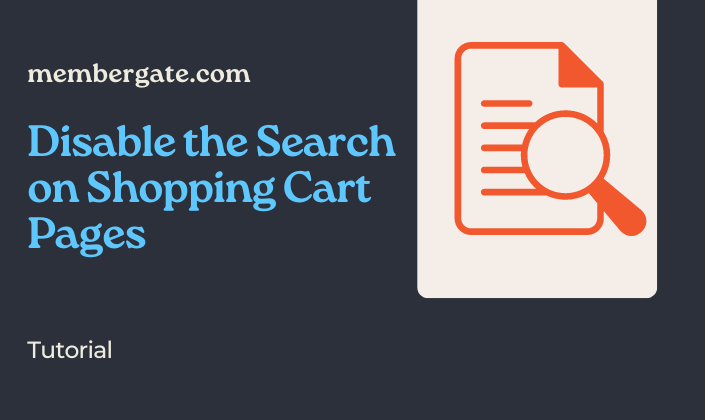 Can the search function be turned off from the shopping cart area without taking away the whole left nav panel