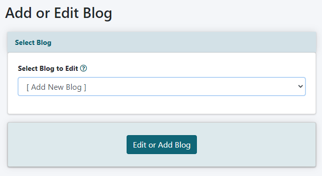 Create a New MemberGate Blog