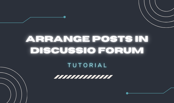 In the discussion forum, how can I arrange the posts so the newest replies go to the top of the list