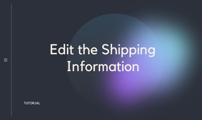 How to Edit the text in the 'Shipping' Box in the Nav Panel