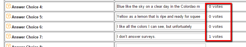 I have a survey. Where can I see how many people have voted?