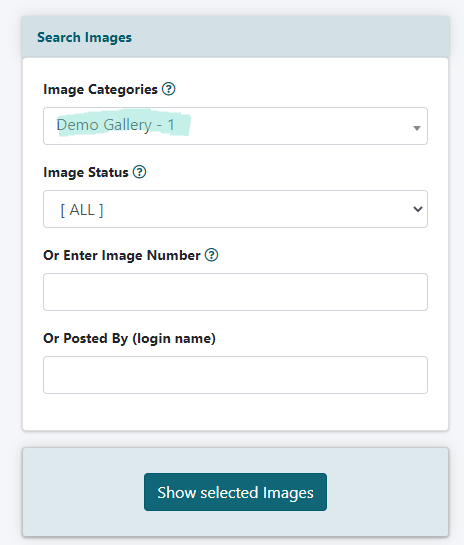 How can I edit an image gallery comment?
