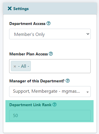 How can I change the order in which my Departments are arranged&##x3f;