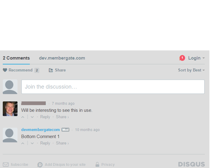 Connect To Disqus Comments