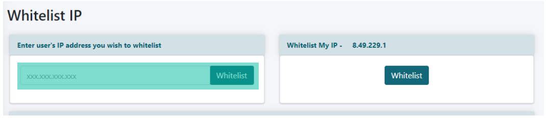 Add an IP Address to the Site's White List