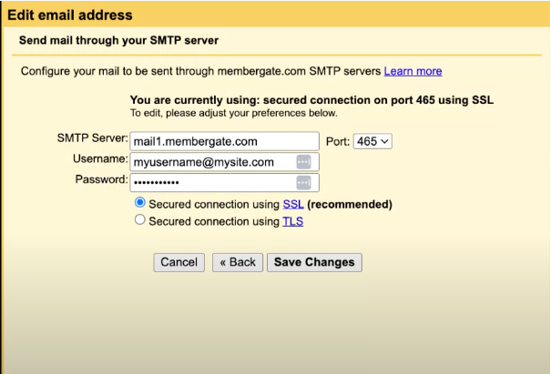 Email Forwarding Settings for GMail