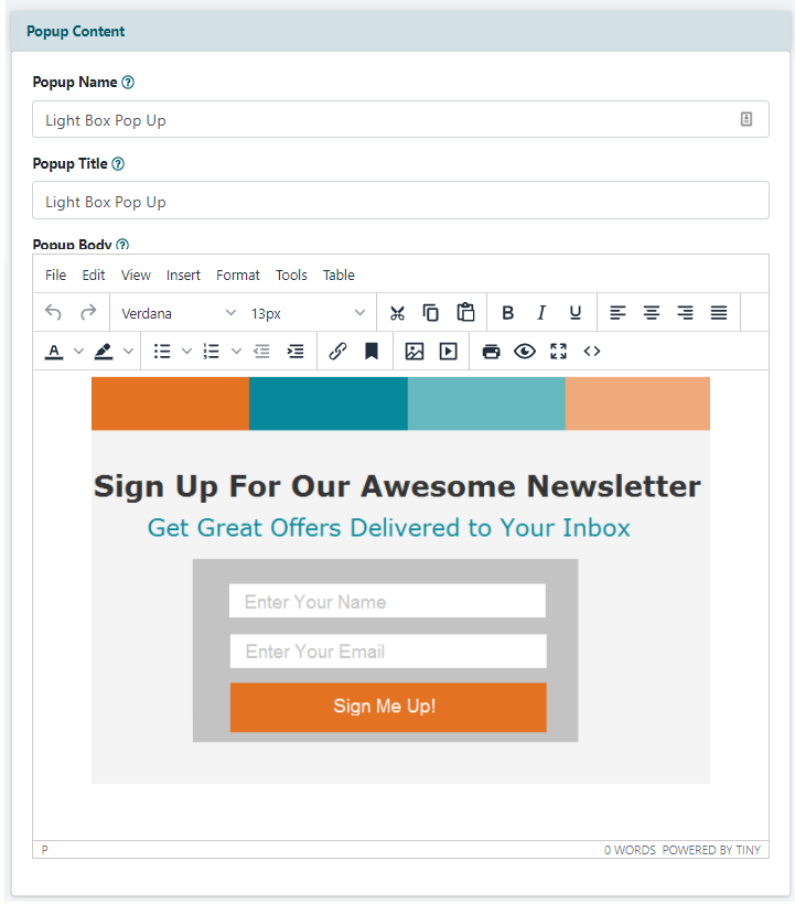 How to Add a Pop Up Using the Generator