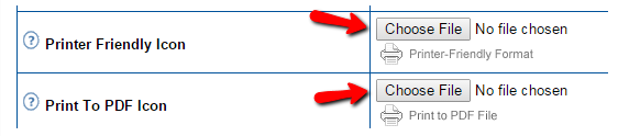 Custom Printer Friendly and Print to PDF Images