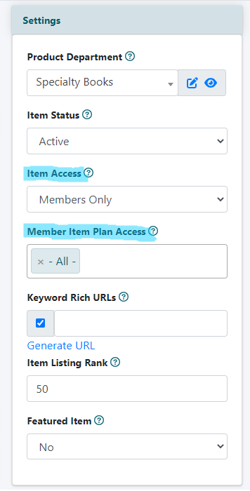 Setup Members Only Products in the Shopping Cart