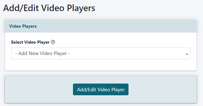 Embed a Video Using the Built in Player