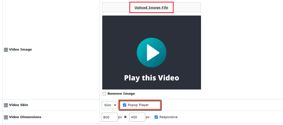 Embed a Video Using the Built in Player