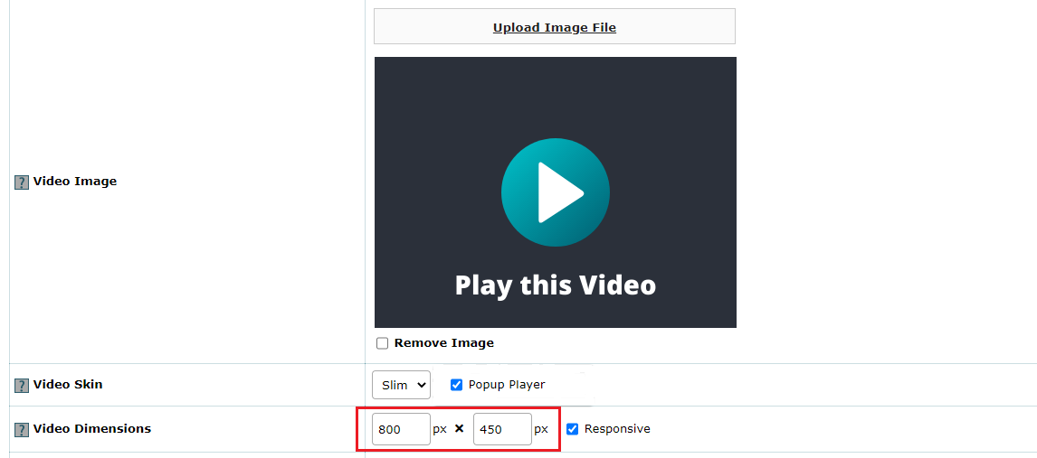 Embed a Video Using the Built in Player