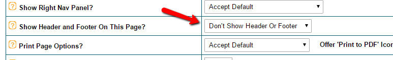 How to Hide the Header or Footer