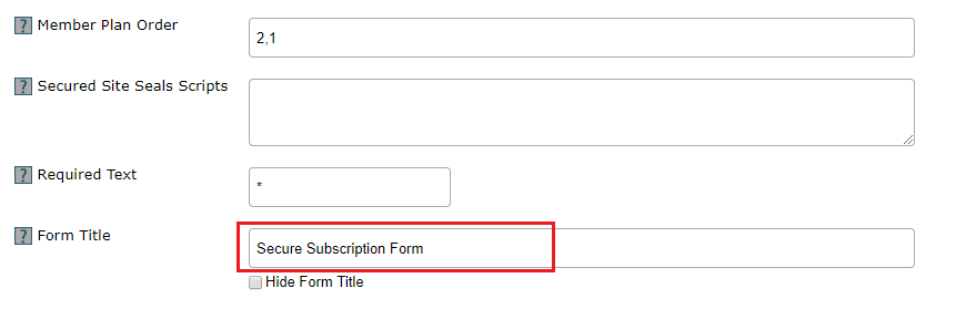 Subscription Form Generator