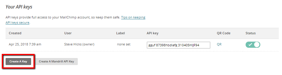 Connect to MailChimp