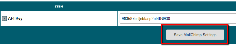 Connect to MailChimp