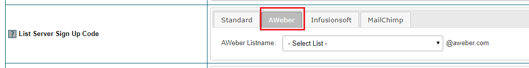 Connect AWeber to Member Plans
