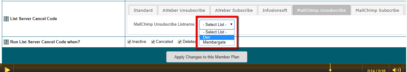 Connect Mailchimp to Member Plans