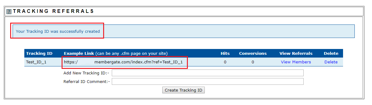 Tracking codes