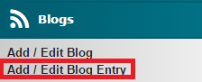 Add Edit Blog Entry