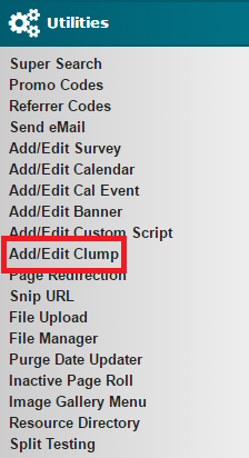 Add Edit Clump