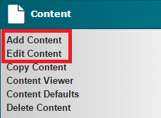 Add Edit Content